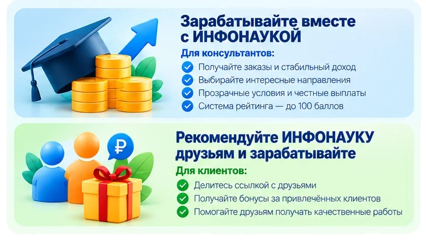 Зарабатывайте вместе с ИНФОНАУКОЙ